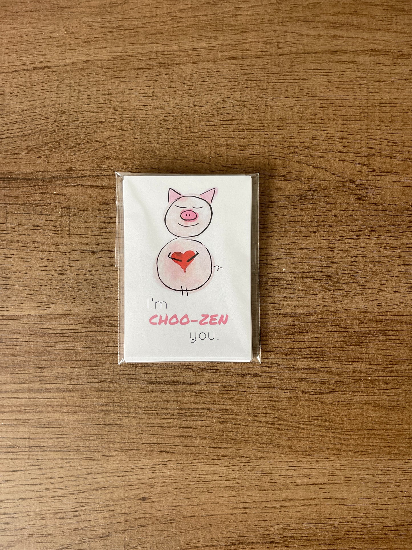 Zen Pig Valentine’s Day Cards